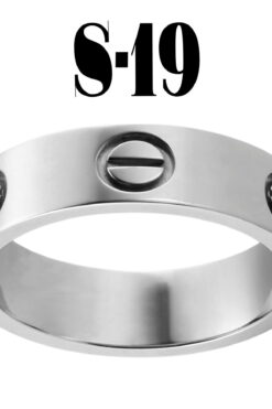 Großhandel Kartier Plain Ring Silber Farbe Nummer 19