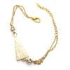 Großhandel Gold Farbe Lange Dreieck Figured Doppel Kette Armband 915