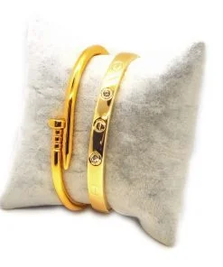 Оптовая Золото Цвет Стул И Камень Cartier Браслет Набор 943