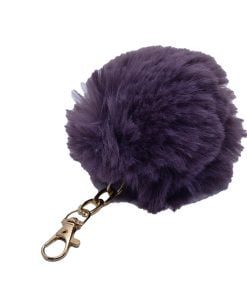 Wholesale Lilac Color Plush Pompom Keychain 974