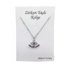 Wholesale Silver Color Zircon Colorful Eye Pendant - 1125