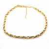 Collier unisexe en acier doré à entrelacs - 1452