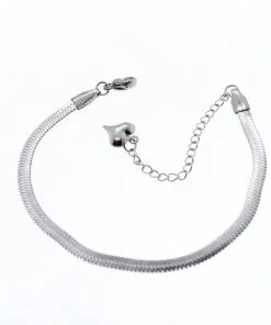 Wholesale Silver Color Italian Chain Unisex Model Steel Bracelet - 1669