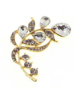 Wholesale Gold Color Stylish Drop Brooch - 1682