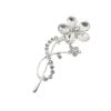 Grossiste Broche modèle fleur en goutte d'eau de couleur argent - 1734
