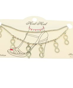 Wholesale Silver Color Extension And Cutting Infinity Chain Anklet - 1905