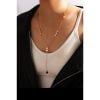 Wholesale Three Sequined Pendant Necklace - 2154
