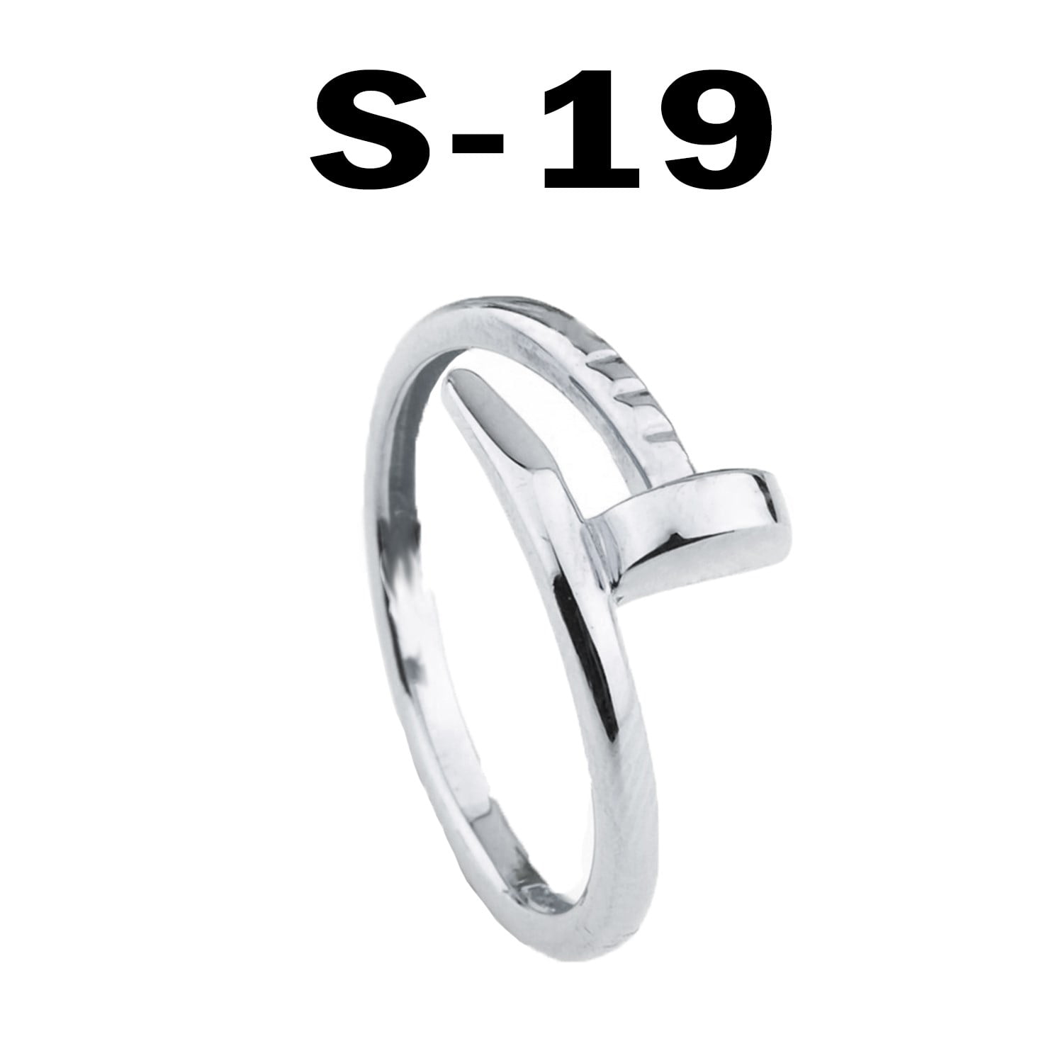 Kartier Model Çivi Yüzük Unisex Model - 2168 19 Gümüş