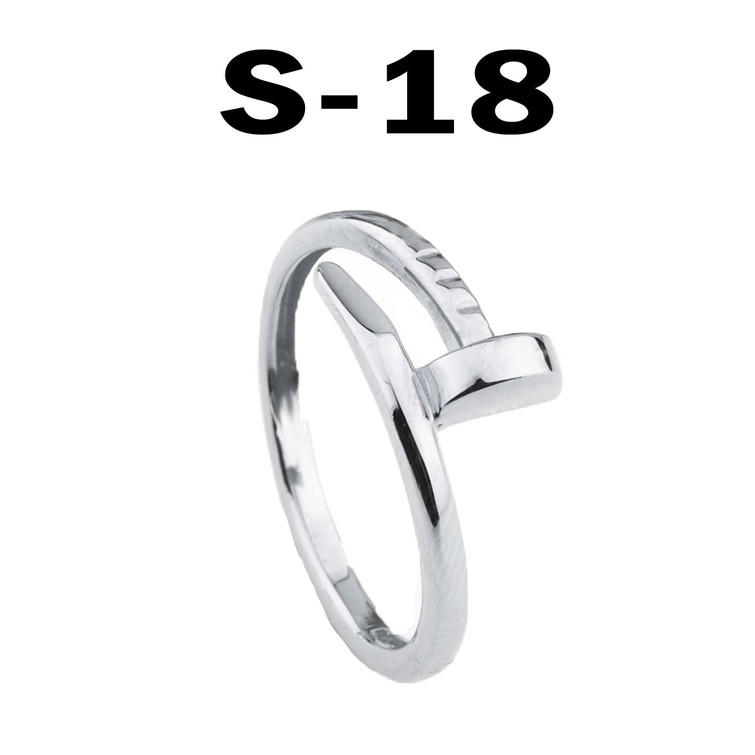 Kartier Model Çivi Yüzük Unisex Model - 2168 18 Gümüş