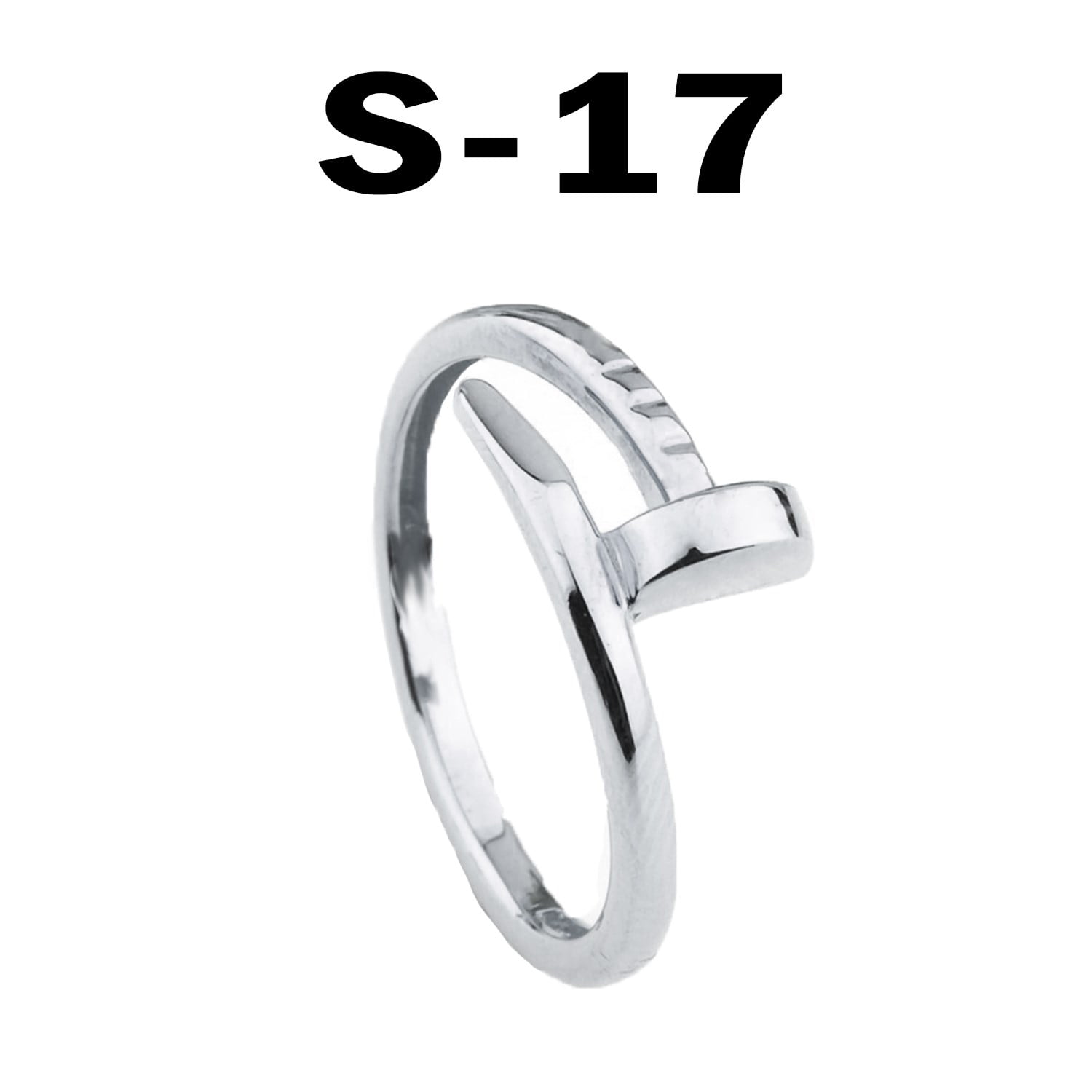 Kartier Model Çivi Yüzük Unisex Model - 2168 17 Gümüş