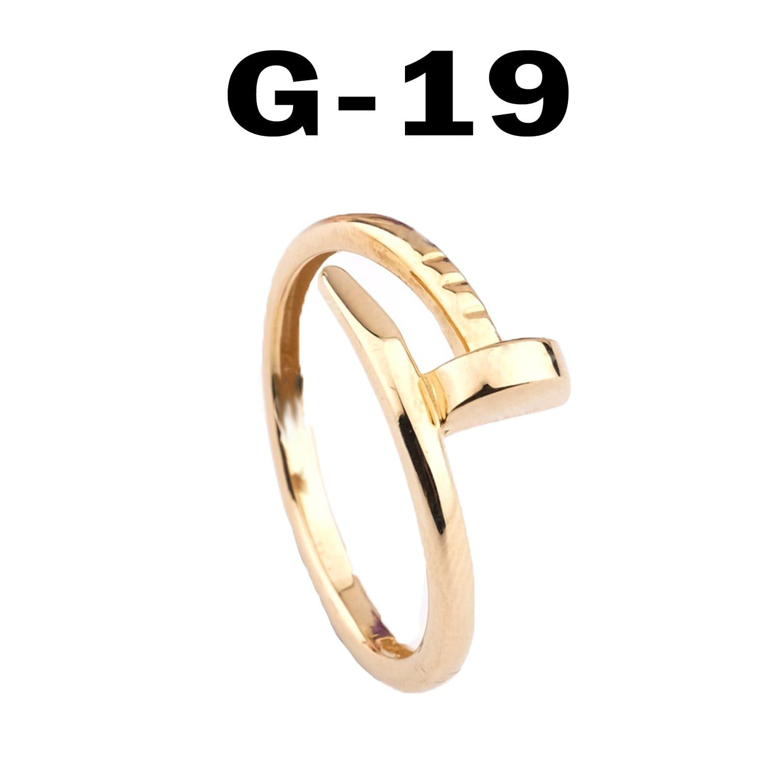 Kartier Model Çivi Yüzük Unisex Model - 2168 19 Altın