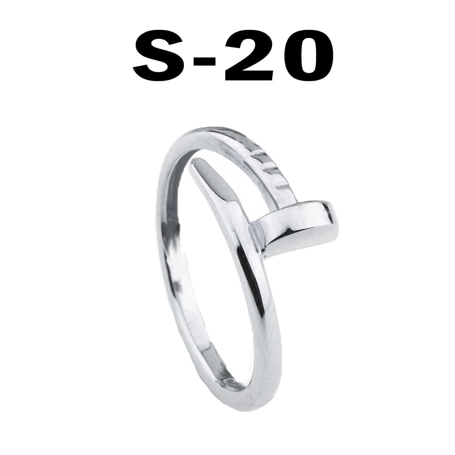 Kartier Model Çivi Yüzük Unisex Model - 2168 20 Gümüş