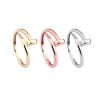 Großhandel Kartier Modell 3 Farbkombination Nagel Ring Unisex Modell - 2274