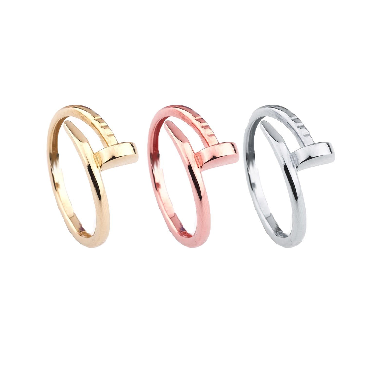 Kartier Model 3 Renk Kombin Çivi Yüzük Unisex Model - 2274 19