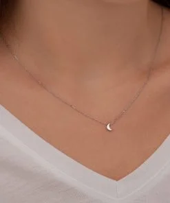 Wholesale Silver Color Moon Sf Necklace - 2306