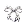 Wholesale Silver Color Bowknot Model Pearl Brooch - 2357