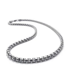Collier unisexe en acier argenté avec pendentif en forme d'ascenseur albanais pour homme - 2672