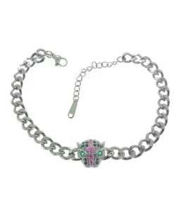 Wholesale Silver Color Tiger Steel Bracelet - 2631
