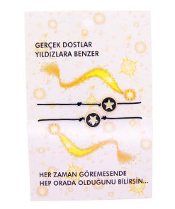 Toptan Altın Renk Yıldız Arkadaş Şans Bilekliği - 2690