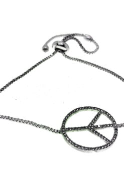 Großhandel Silber Farbe Universal Peace Aufzug Zirkon Armband-2709