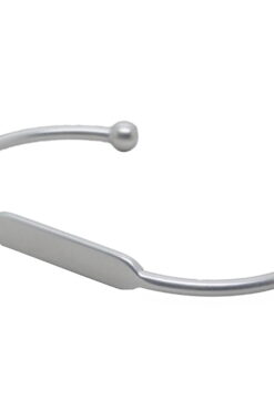 Bracelet manchette Spotify unisexe, couleur argent mat, non imprimé et inscriptible, vente en gros - 2810