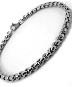 Grossiste Bracelet unisexe en acier de couleur argentée pour homme avec ascenseur albanais - 2804