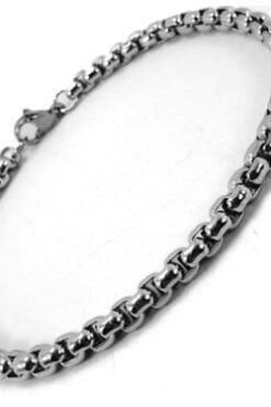 Grossiste Bracelet unisexe en acier de couleur argentée pour homme avec ascenseur albanais - 2804