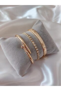 Bracelet combiné plaqué or anti-ternissement Waterway Kartier couleur or - 2914