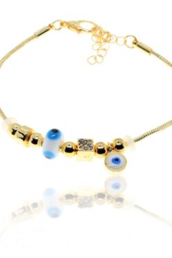 Pandora Armband mit Zirkonia in Goldfarbe und Weiß, rund, Großhandel – 2966