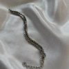 Großhandel Silber Farbe eng beabstandet flache Kette Unisex Stahlarmband - 3012