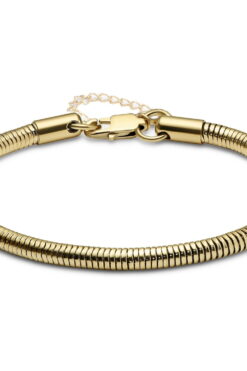 Bracelet unisexe en acier couleur or (4 mm) - 3138