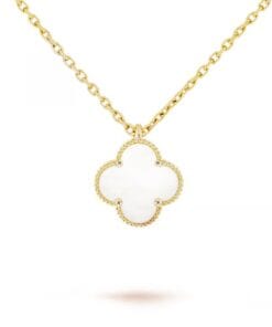 Wholesale Gold Color White Mother of Pearl Van Cleef Bijouterie Necklace - 3152