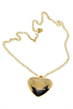 Großhandel Gold Farbe Shiny Liebe Halskette Star Trek Kette Herz Stahl Halskette-3149