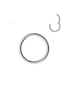 Toptan Gümüş Renk Paslanmaz Kararmaz Cerrahi Çelik Tam Halka Kıkırdak Tragus Helix Çelik Piercing - 3172