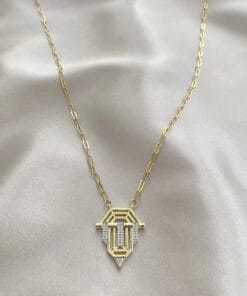 Wholesale Gold Color Leyla Necklace Gold Jewellery Necklace- 3182