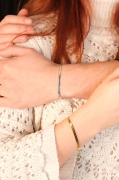 Grossiste Bracelet unisexe de couleur or et argent pour couple italien Vip Bracelet en acier inaltérable et sans ternissement - 3216
