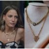 Wholesale Gold Color Serenay Necklaces Who Came Who Passed 2 Piece Steel Set - 3167