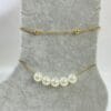 Großhandel Gold Farbe fünf Perlen Modell Ball und Sf Kette Stahl Fußkettchen - 3255