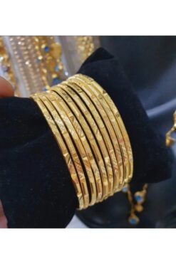 Bracelet Ajda plaqué or 22 carats à motifs baklava, 22 cm, 1 pièce - 3286