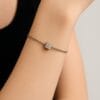Toptan Gümüş Renk Sf Küp Zincir Unisex Çelik Bileklik - 3384