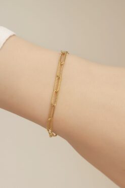 Toptan Altın Renk Kalın Ataç Unisex Çelik Bileklik - 3366 6 a965614de4ca4c9282b1bec90733c574