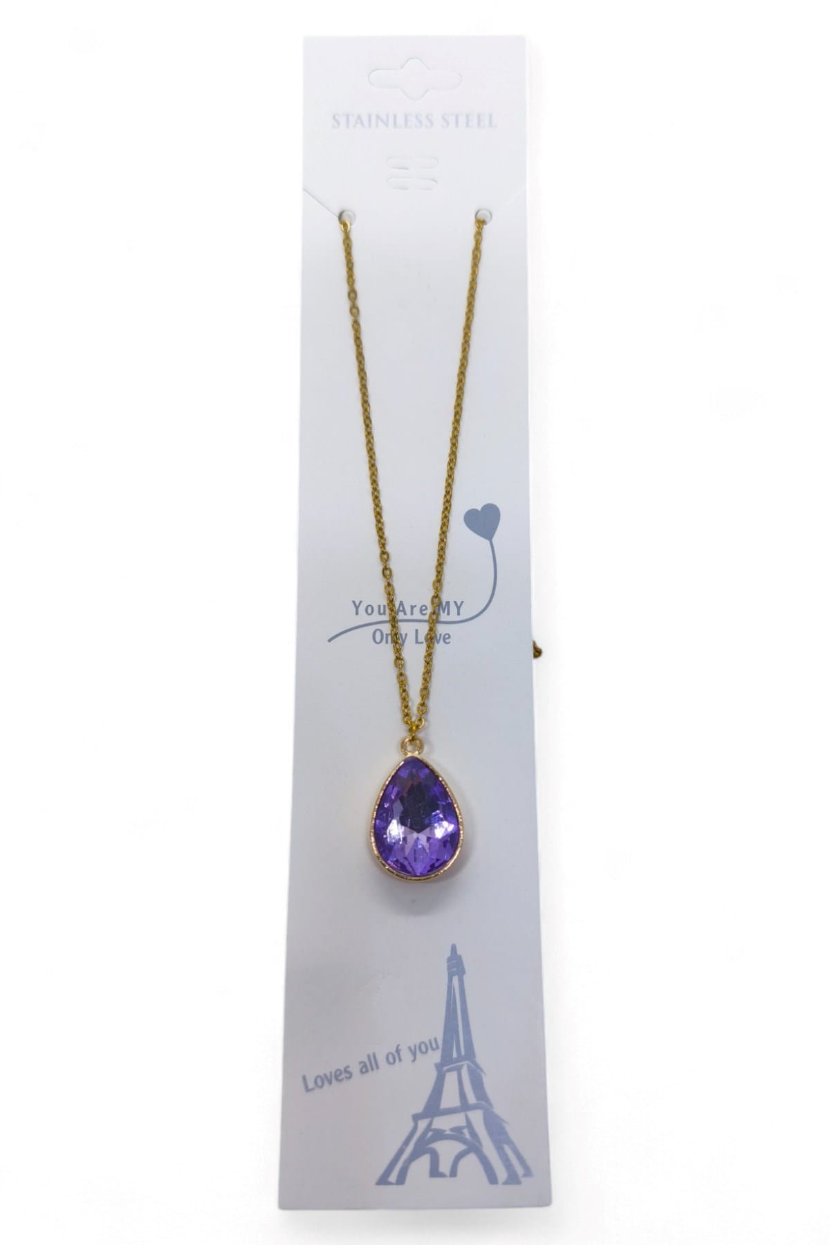 Toptan Altın Renk Lila Damla Model Sf Zincir Çelik Kolye- 3732 3 Toptan Altın Renk Lila Damla Model Sf Zincir Çelik Kolye- 3732 – Image 3