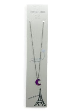 Toptan Gümüş Renk Mor Ay Hilal Model Sf Zincir Çelik Kolye - 3800 5 7cfffeb6c3ff4dc8999a650778303b9e