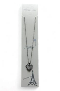 Toptan Gümüş Renk Beyaz Sedef Kalp Kutup Yıldızı Model Sf Zincir Çelik Kolye- 3772 5 7d08e6757f5b447d9cee3e779d28fe9b