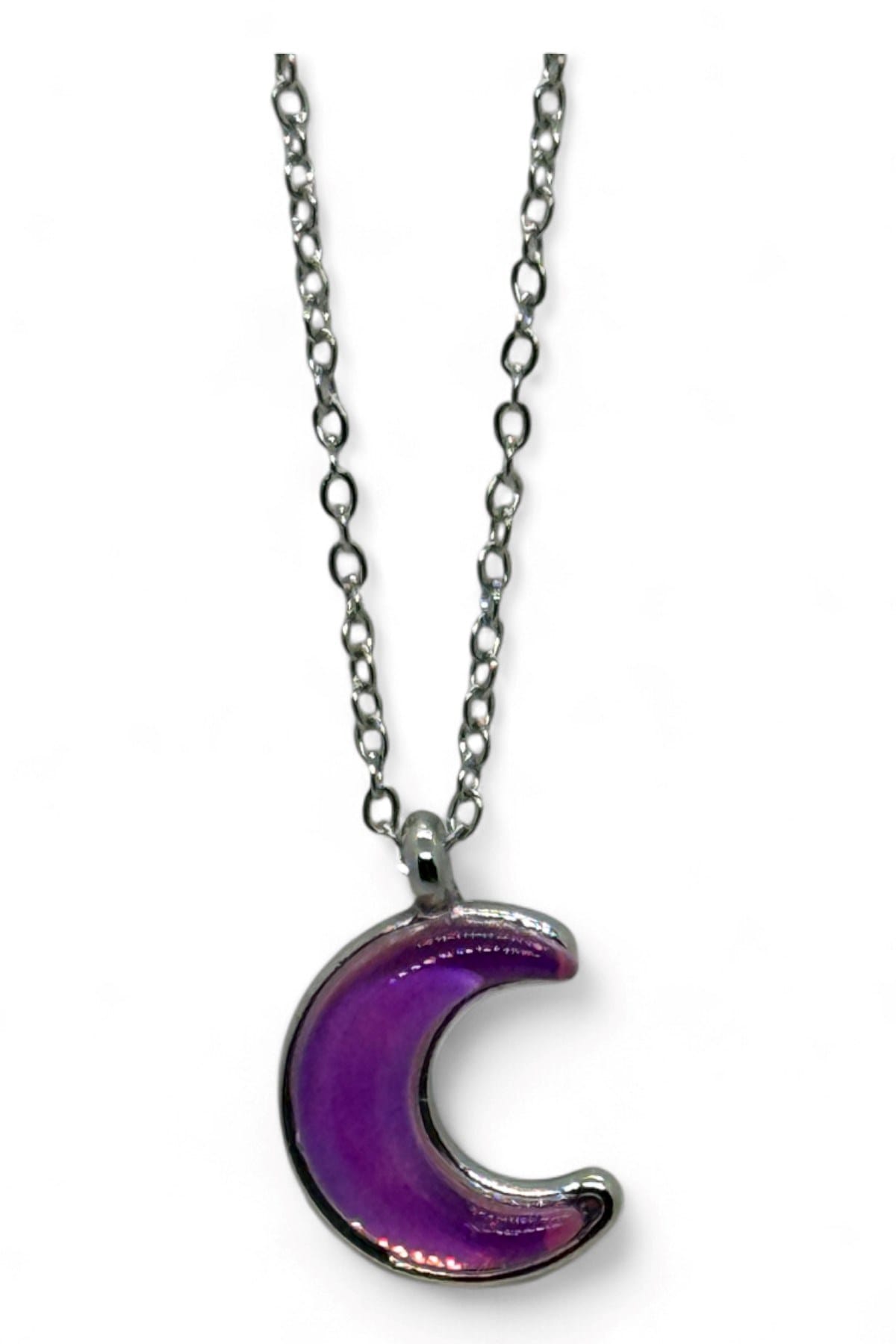 Toptan Gümüş Renk Mor Ay Hilal Model Sf Zincir Çelik Kolye - 3800 2 Toptan Gümüş Renk Mor Ay Hilal Model Sf Zincir Çelik Kolye - 3800 - Görsel 2