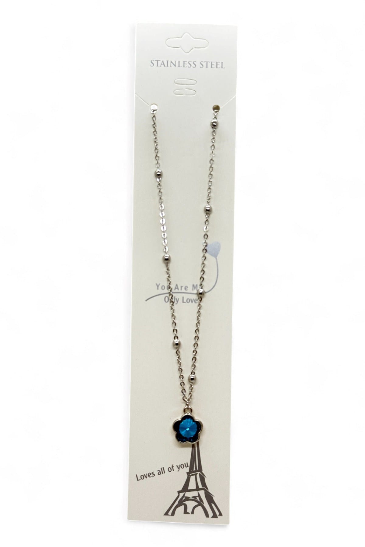 Toptan Gümüş Renk Turkuaz Taş Beş Yapraklı Stilize Çiçek Model Top Zincir Çelik Kolye - 3791 4 Toptan Gümüş Renk Turkuaz Taş Beş Yapraklı Stilize Çiçek Model Top Zincir Çelik Kolye - 3791 – Bild 4