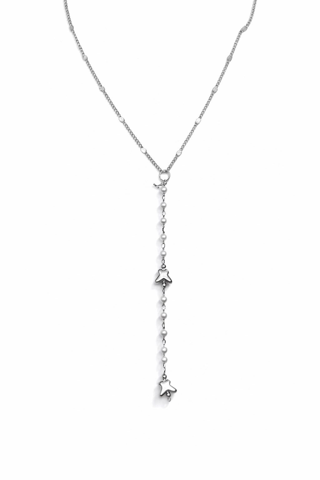 Toptan Gümüş Renk Ezme Zincir Kelebek İnci Ye Model Çelik Kolye - 3839 2 Toptan Gümüş Renk Ezme Zincir Kelebek İnci Ye Model Çelik Kolye - 3839 - Görsel 2