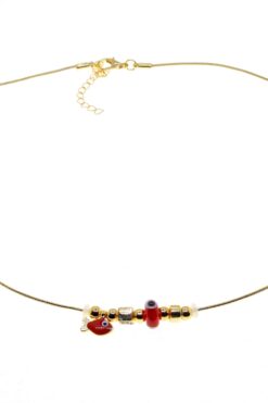 Toptan Altın Renk Kırmızı Mineli Balık Pandora Model Zirkon Kolye - 2986 5 36b8a1b6f0994643ae4bc5a2c53e0f4d