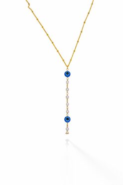 Toptan Altın Renk Ezme Zincir Nazar Göz İnci Oval Ye Model Çelik Kolye - 3832 3 3b399f6cd65543ad85f78972814a7bac