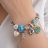 Toptan Gümüş Renk Mavi Deniz Kabuğu Charmlı Pandora Çelik Bileklik - 3184 5 8b2757a1a6924168aaf1f72fd511c3e0